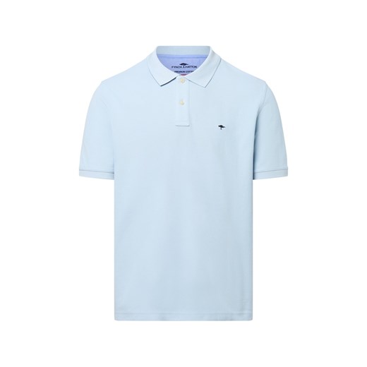 Fynch-Hatton Męska koszulka polo Mężczyźni Bawełna jasnoniebieski jednolity ze sklepu vangraaf w kategorii T-shirty męskie - zdjęcie 184710055