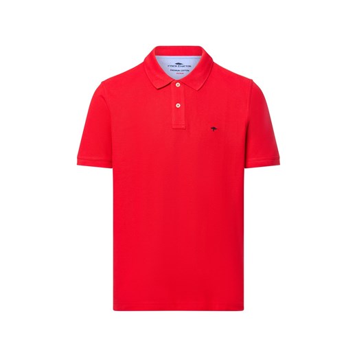 Fynch-Hatton Męska koszulka polo Mężczyźni Bawełna czerwony jednolity ze sklepu vangraaf w kategorii T-shirty męskie - zdjęcie 184710058