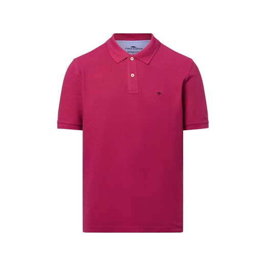 Fynch-Hatton Męska koszulka polo Mężczyźni Bawełna malinowy jednolity ze sklepu vangraaf w kategorii T-shirty męskie - zdjęcie 184710059