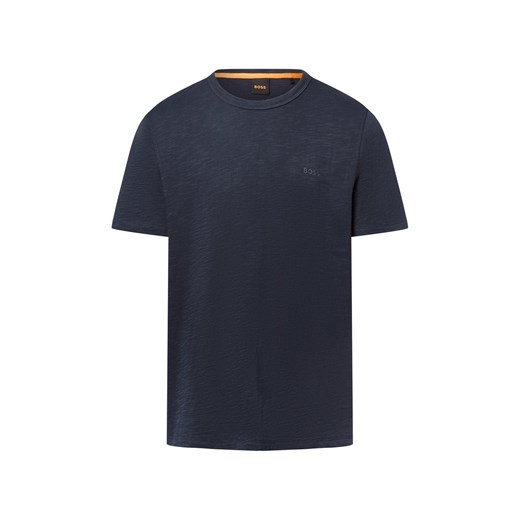 BOSS Orange Koszulka męska - Tegood Mężczyźni Bawełna indygo jednolity ze sklepu vangraaf w kategorii T-shirty męskie - zdjęcie 184710077