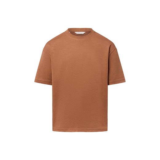 Selected Koszulka męska - SLHLooseOscar Mężczyźni Bawełna brązowy jednolity ze sklepu vangraaf w kategorii T-shirty męskie - zdjęcie 184710078
