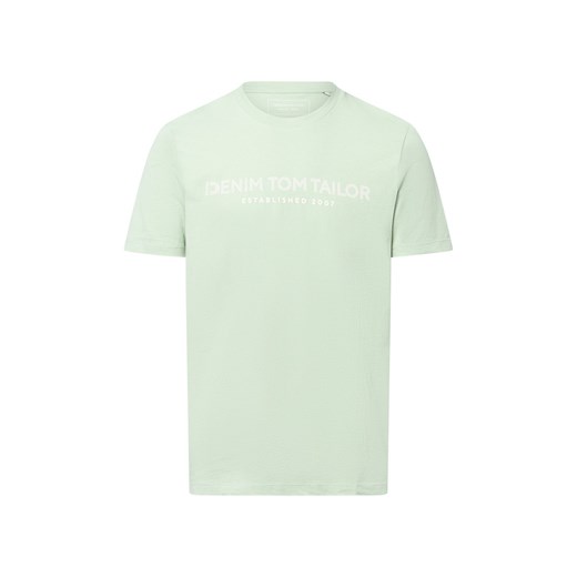 Tom Tailor Denim Koszulka męska Mężczyźni Bawełna miętowy nadruk ze sklepu vangraaf w kategorii T-shirty męskie - zdjęcie 184710086