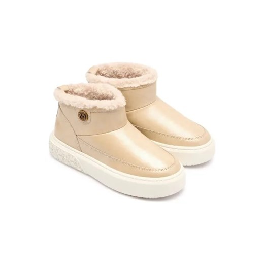 Pinko Skórzane śniegowce YOKO 22 | shearling Pinko 41 Gomez Fashion Store