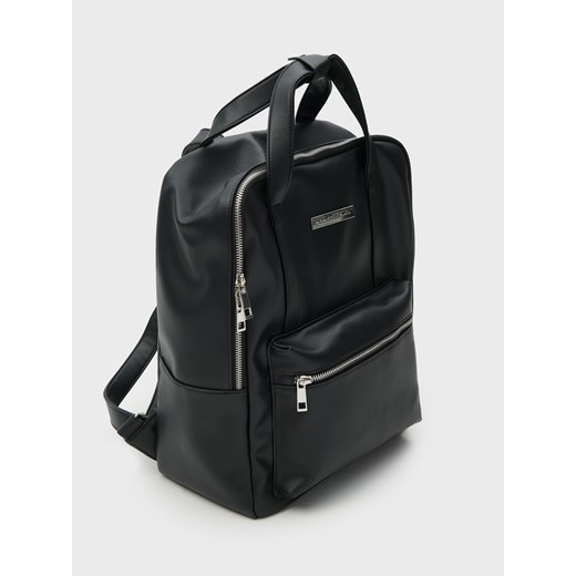 Sinsay - Plecak z imitacji skóry - czarny Sinsay One Size Sinsay