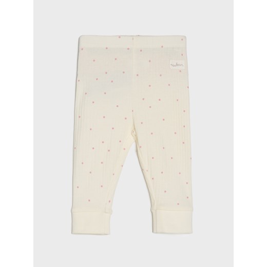 Sinsay - Komplet z prążkowanej dzianiny - kremowy Sinsay 68 (3-6 m) Sinsay