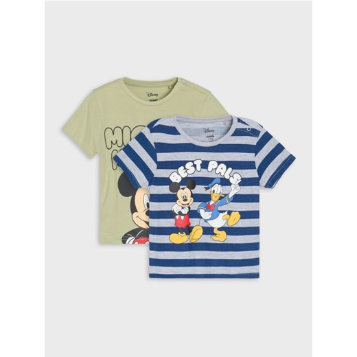 Sinsay - Koszulki 2 pack Mickey Mouse - zielony - id: 812AC-81X - marki Sinsay - 184711998 Sinsay - Koszulki 2 pack Mickey Mouse - zielony ze sklepu Sinsay w kategorii T-shirty chłopięce - zdjęcie 184711998