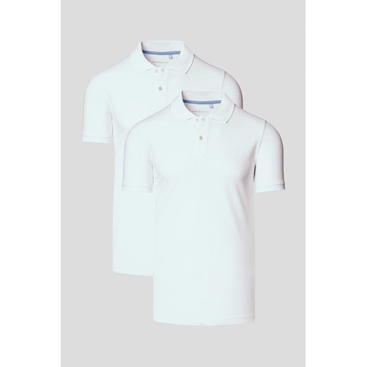 Zestaw 2 Koszulek Polo Bawełnianych Cassian ze sklepu Lancerto S.A. w kategorii T-shirty męskie - zdjęcie 184712288