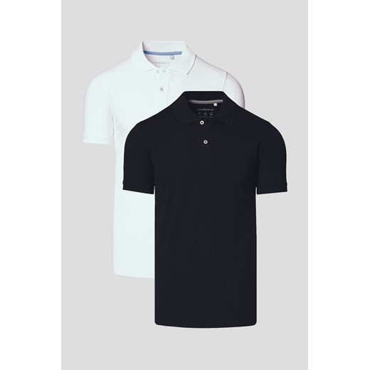 Zestaw 2 Koszulek Polo Bawełnianych Cassian ze sklepu Lancerto S.A. w kategorii T-shirty męskie - zdjęcie 184712289