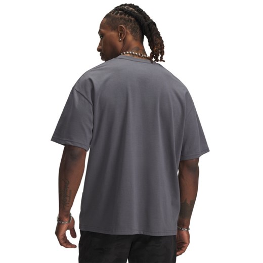 Męski t-shirt z nadrukiem Under Armour UA HWT U LOGO SS - szary ze sklepu Sportstylestory.com w kategorii T-shirty męskie - zdjęcie 184712747