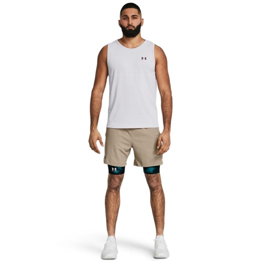 Męskie spodenki treningowe Under Armour UA Vanish Woven 6in Shorts - beżowe ze sklepu Sportstylestory.com w kategorii Spodenki męskie - zdjęcie 184712757