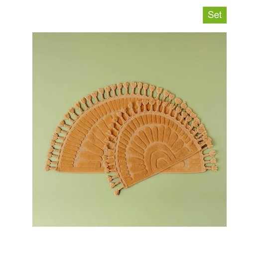 BELLA MAISON Dywaniki łazienkowe (2 szt.) &quot;Sunshine&quot; w kolorze jasnobrązowym ze sklepu Limango Polska w kategorii Akcesoria łazienkowe - zdjęcie 184713405