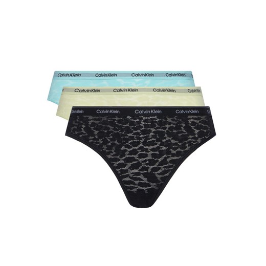 Calvin Klein Underwear Komplet 3 par fig brazylijskich 000QD5225E Kolorowy ze sklepu MODIVO w kategorii Majtki damskie - zdjęcie 184714425