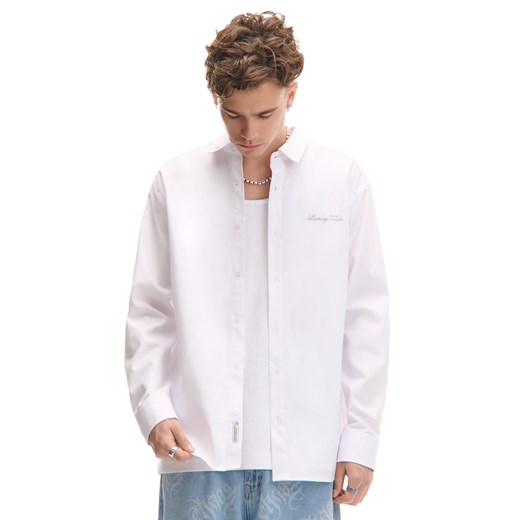 Cropp - Biała koszula z haftem - biały ze sklepu Cropp w kategorii Koszule męskie - zdjęcie 184715146