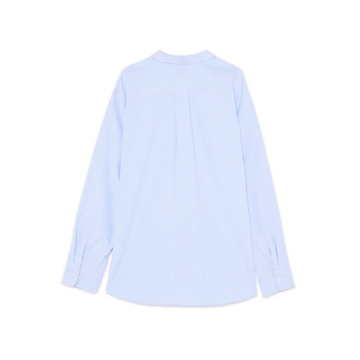 Cropp - Koszula w niebieskie paski z haftem - niebieski Cropp L Cropp