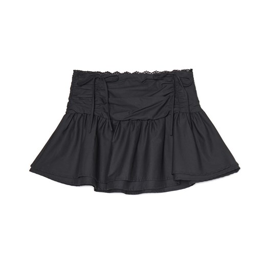 Cropp - Spódnica mini z dekoracyjnym wykończeniem - czarny Cropp S Cropp