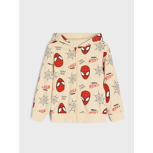 Sinsay - Bluza z kapturem Spider-Man - beżowy Sinsay 140 (9-10 l) Sinsay