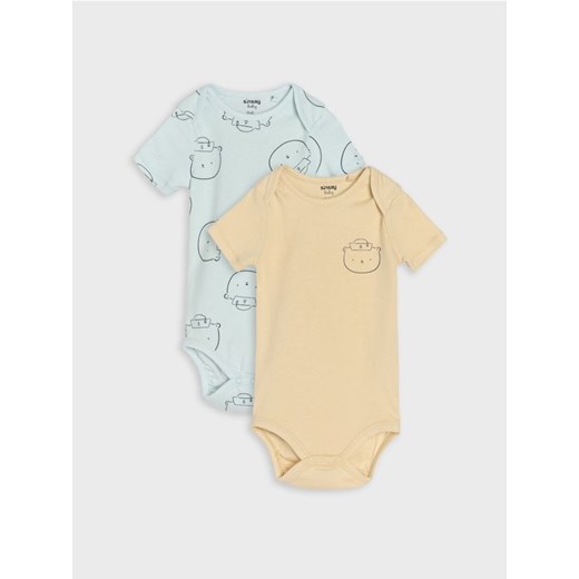 Sinsay - Body 2 pack - błękitny ze sklepu Sinsay w kategorii Odzież dla niemowląt - zdjęcie 184720275