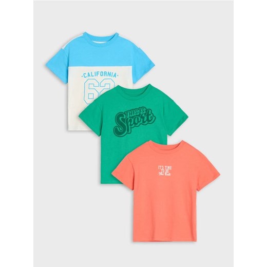 Sinsay - Koszulki 3 pack - pomarańczowy ze sklepu Sinsay w kategorii T-shirty chłopięce - zdjęcie 184720317