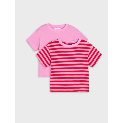 Sinsay - Koszulki z krótkim rękawem 2 pack - żółty - id: 190DJ-11X - marki Sinsay - 184720328 Sinsay - Koszulki z krótkim rękawem 2 pack - żółty ze sklepu Sinsay w kategorii Bluzki dziewczęce - zdjęcie 184720328