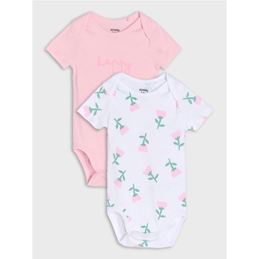 Sinsay - Body 2 pack - różowy ze sklepu Sinsay w kategorii Odzież dla niemowląt - zdjęcie 184720339
