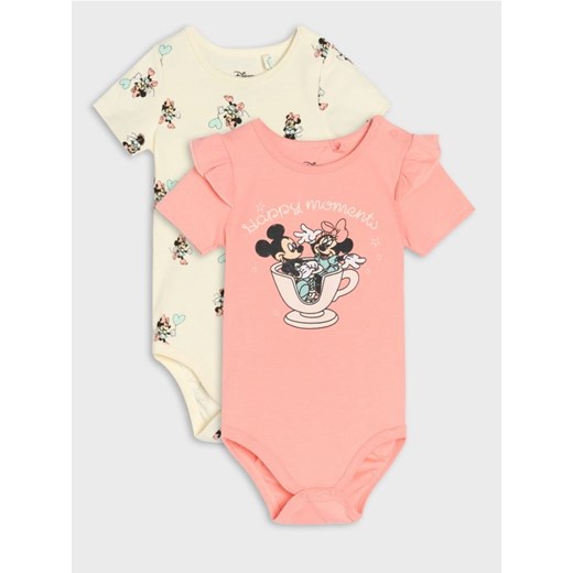 Sinsay - Body z krótkim rękawem 2 pack Minnie Mouse - pomarańczowy ze sklepu Sinsay w kategorii Odzież dla niemowląt - zdjęcie 184720388