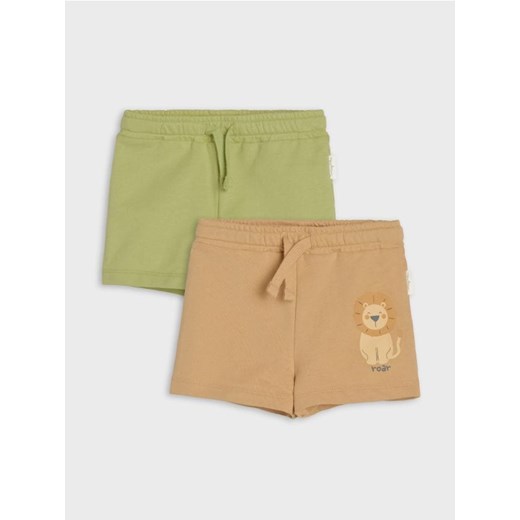 Sinsay - Szorty 2 pack - brązowy ze sklepu Sinsay w kategorii Odzież dla niemowląt - zdjęcie 184720577