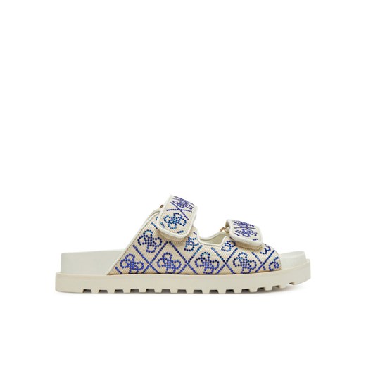 Klapki Guess FLJFDZ FAB19 Écru ze sklepu eobuwie.pl w kategorii Klapki damskie - zdjęcie 184720797