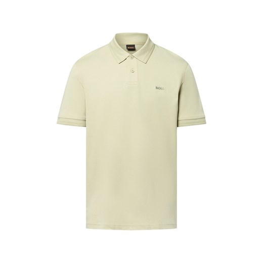 BOSS Orange Męska koszulka polo - Pe_Interlock Mężczyźni Bawełna seledynowy jednolity ze sklepu vangraaf w kategorii T-shirty męskie - zdjęcie 184721289