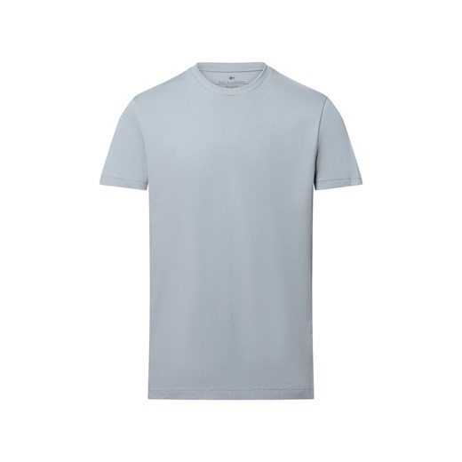 Nils Sundström Koszulka męska Mężczyźni Bawełna jasny szary jednolity ze sklepu vangraaf w kategorii T-shirty męskie - zdjęcie 184721297
