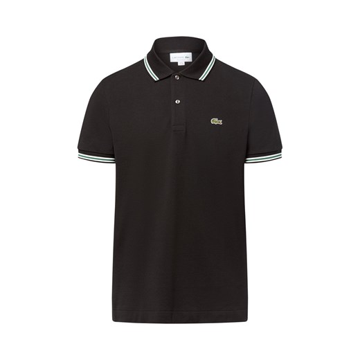 Lacoste Męska koszulka polo Mężczyźni Bawełna czarny jednolity ze sklepu vangraaf w kategorii T-shirty męskie - zdjęcie 184721316