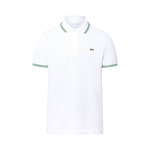 Lacoste Męska koszulka polo Mężczyźni Bawełna biały jednolity ze sklepu vangraaf w kategorii T-shirty męskie - zdjęcie 184721317