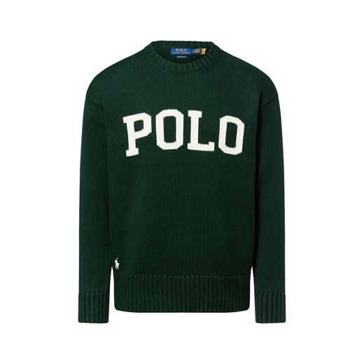 Polo Ralph Lauren Męski sweter Mężczyźni Bawełna jodłowy jednolity ze sklepu vangraaf w kategorii Swetry męskie - zdjęcie 184721337