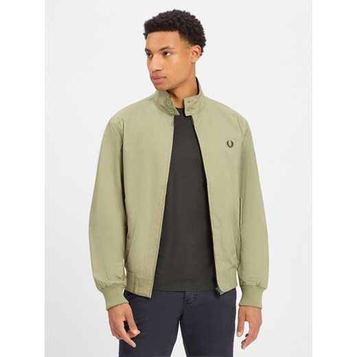 Fred Perry Bluza męska Mężczyźni Bawełna seledynowy jednolity ze sklepu vangraaf w kategorii Bluzy męskie - zdjęcie 184721345