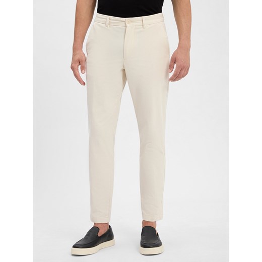 BOSS Chino - Kaiton Mężczyźni Bawełna écru jednolity ze sklepu vangraaf w kategorii Spodnie męskie - zdjęcie 184721347