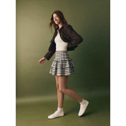 Reserved - Bawełniana spódnica mini - wielobarwny ze sklepu Reserved w kategorii Spódnice - zdjęcie 184721398