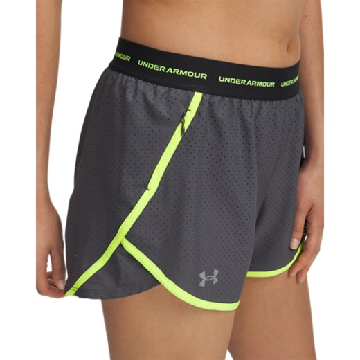 Damskie spodenki do biegania Under Armour UA Fly By 3\'\' Novelty Short - szare ze sklepu Sportstylestory.com w kategorii Szorty - zdjęcie 184721898