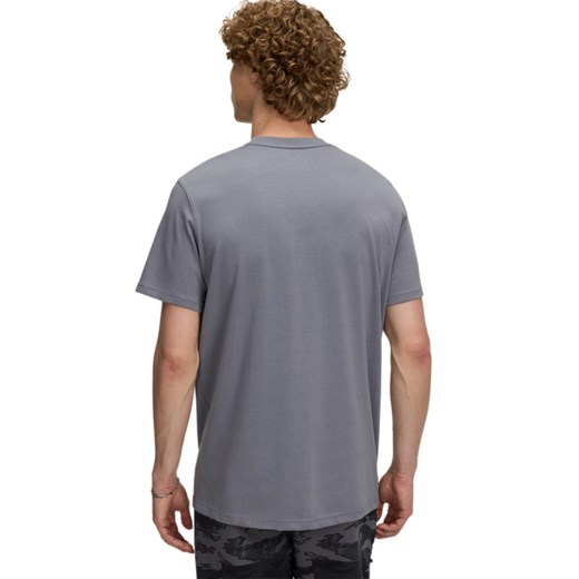 Męski t-shirt z nadrukiem Under Armour UA Logo Emb Heavyweight SS - szary ze sklepu Sportstylestory.com w kategorii T-shirty męskie - zdjęcie 184721908