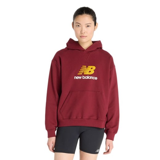 Bluza damska New Balance WT51501MHB - bordowa ze sklepu streetstyle24.pl w kategorii Bluzy damskie - zdjęcie 184722038
