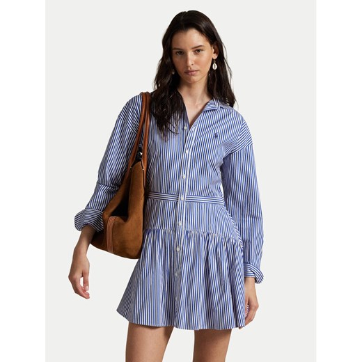 Polo Ralph Lauren Sukienka koszulowa 211972052001 Niebieski Regular Fit ze sklepu MODIVO w kategorii Sukienki - zdjęcie 184722395