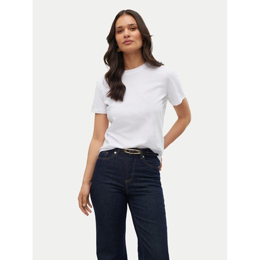Vero Moda T-Shirt Paulina 10316991 Biały Regular Fit ze sklepu MODIVO w kategorii Bluzki damskie - zdjęcie 184722407