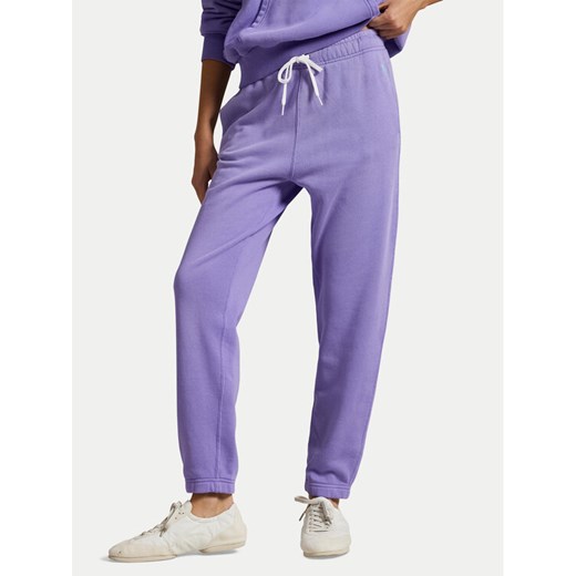 Polo Ralph Lauren Spodnie dresowe 211971694006 Fioletowy Tapered Fit ze sklepu MODIVO w kategorii Spodnie damskie - zdjęcie 184722457