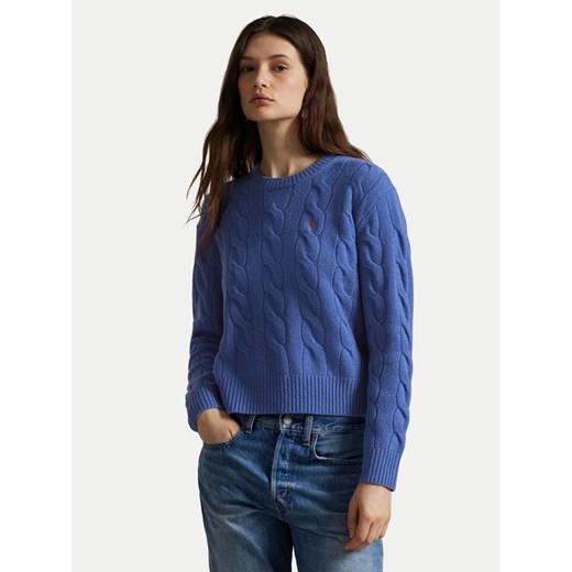 Polo Ralph Lauren Sweter 211A91216004 Niebieski Straight Fit ze sklepu MODIVO w kategorii Swetry damskie - zdjęcie 184722466