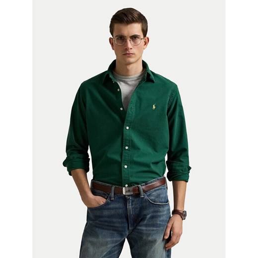 Polo Ralph Lauren Koszula 710804257063 Zielony Slim Fit ze sklepu MODIVO w kategorii Koszule męskie - zdjęcie 184722476
