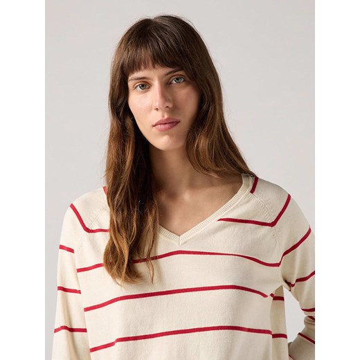 Levi&apos;s Sweter w kolorze kremowo-czerwonym L okazja Limango Polska