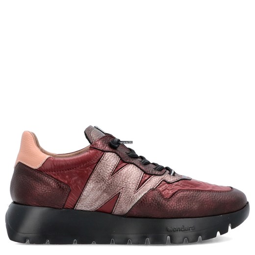 Hiszpańskie sneakersy premium - WONDERS A-2491 BORDOWE ze sklepu Tymoteo.pl - sklep obuwniczy w kategorii Buty sportowe damskie - zdjęcie 184723858