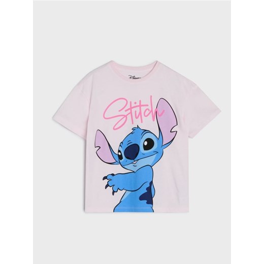 Sinsay - Koszulka Stitch - różowy ze sklepu Sinsay w kategorii Bluzki dziewczęce - zdjęcie 184724747