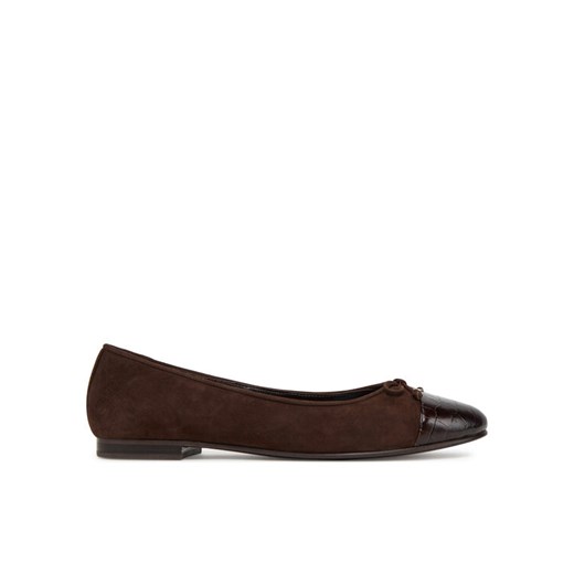 Tory Burch Baleriny Cap-Toe Ballet 169866 Brązowy ze sklepu MODIVO w kategorii Balerinki - zdjęcie 184725578