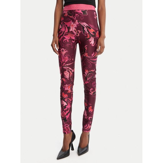 Versace Jeans Couture Legginsy 79HAC101 JS501 Różowy Slim Fit ze sklepu MODIVO w kategorii Spodnie damskie - zdjęcie 184725587