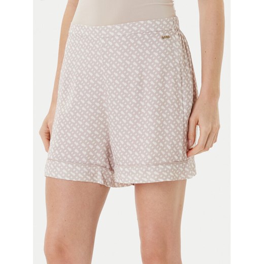 BOSS Szorty piżamowe Sateen 50545612 Beżowy Regular Fit ze sklepu MODIVO w kategorii Piżamy damskie - zdjęcie 184725588