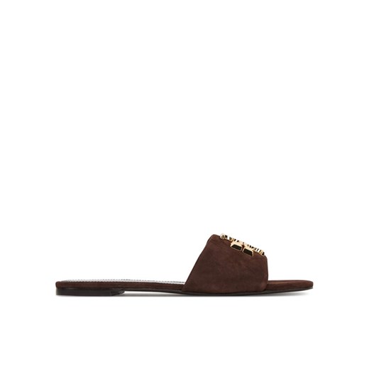 Tory Burch Klapki Eleanor Slide 174839 Brązowy ze sklepu MODIVO w kategorii Klapki damskie - zdjęcie 184725596